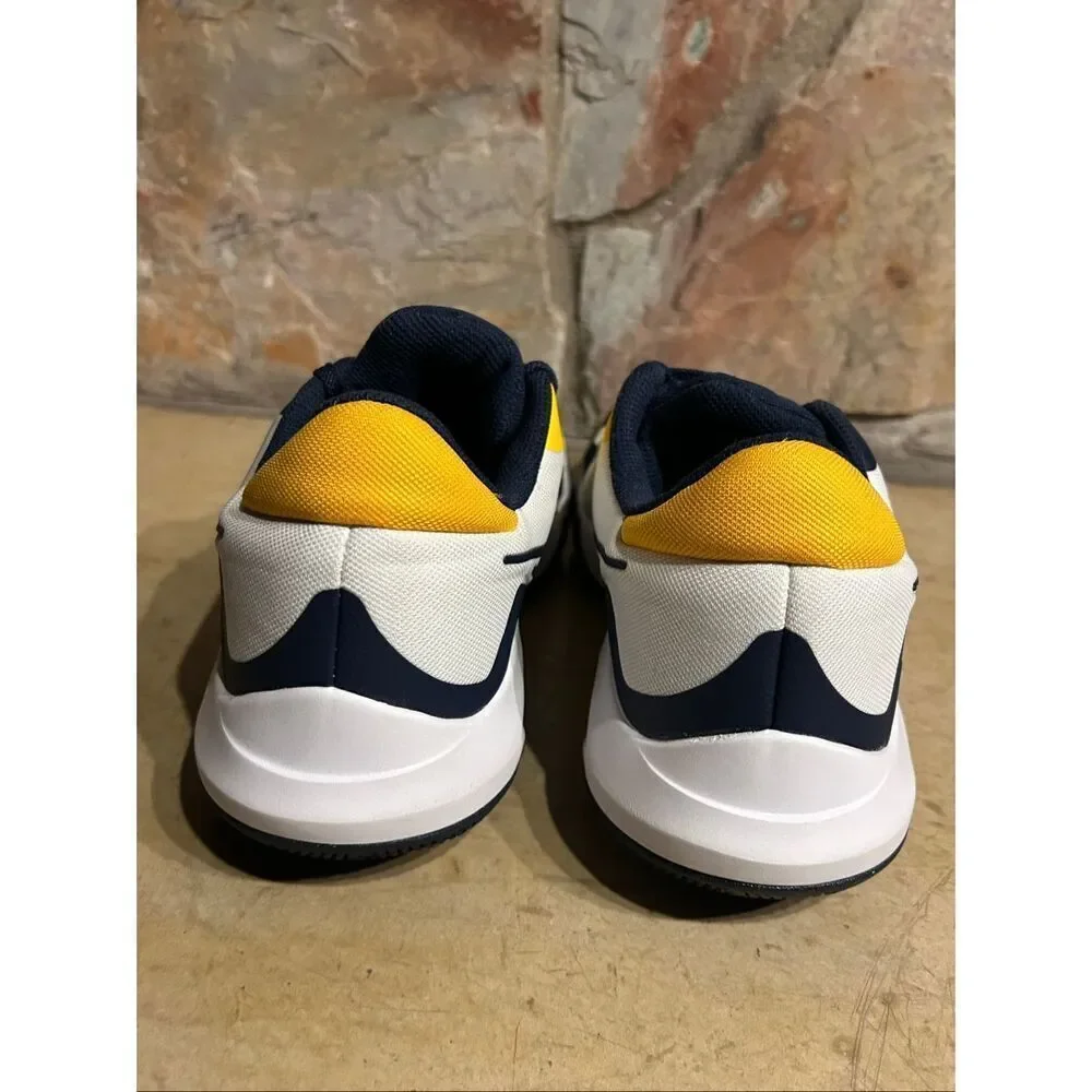 Nike Precision VI Low White Navy Gold Basketball Shoes DD9535-101 Men’s Size 9 U